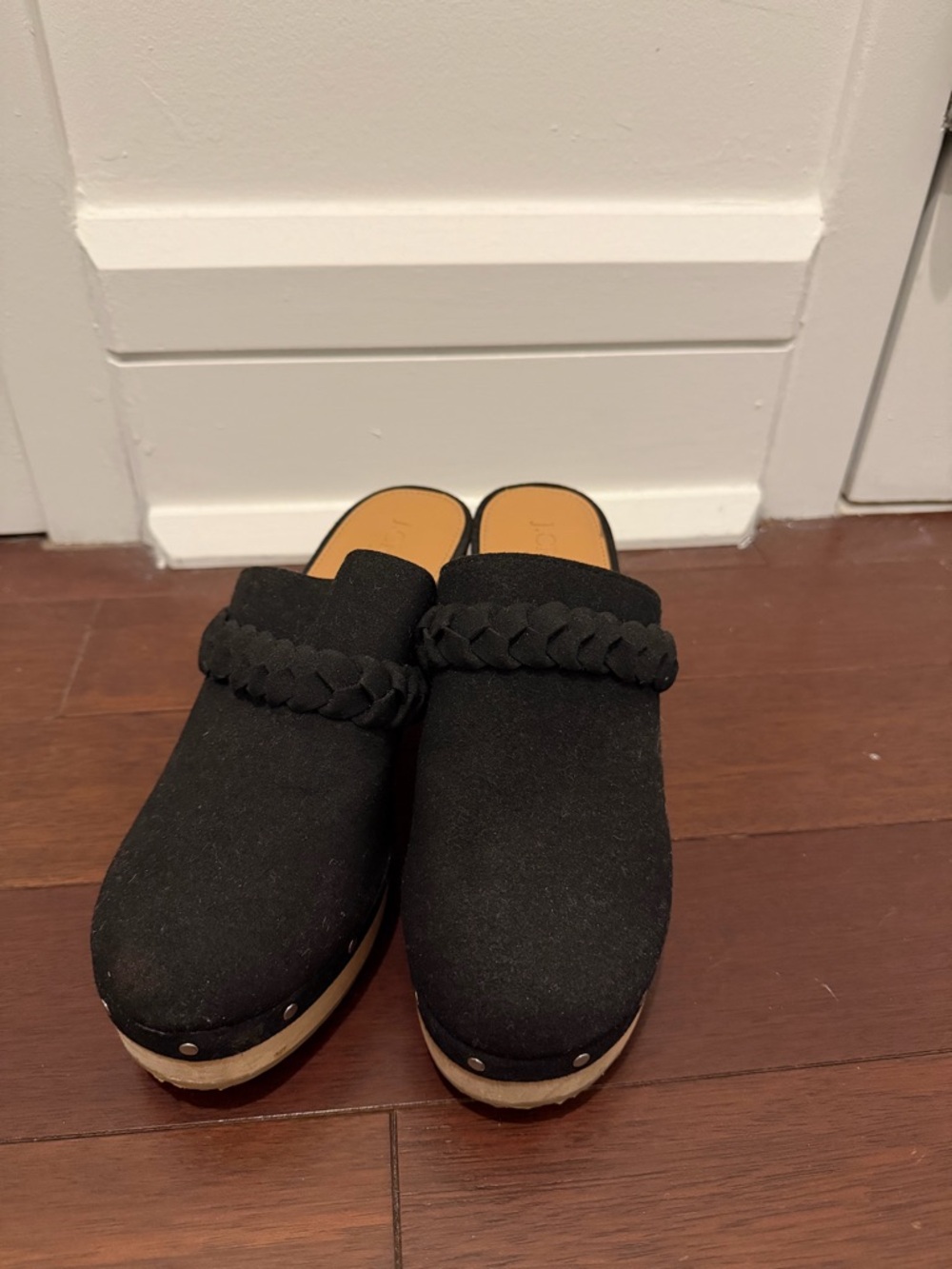 J. Crew Black Braided Clog Heels - Picture 2 of 4